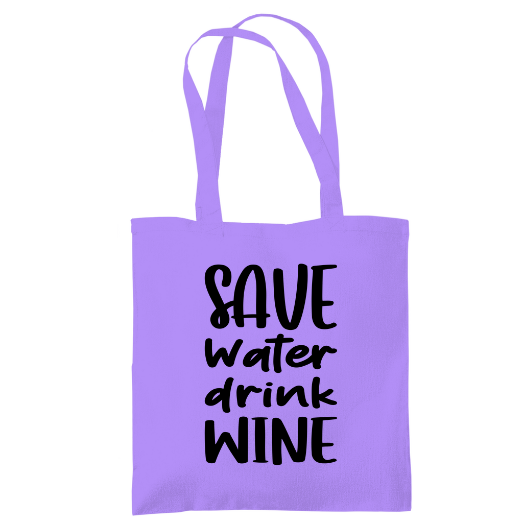 Tragetasche "Save water drink wine"