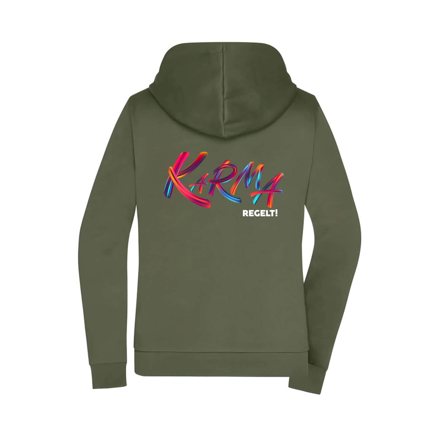 Karma regelt Damen Zip-Hoodie