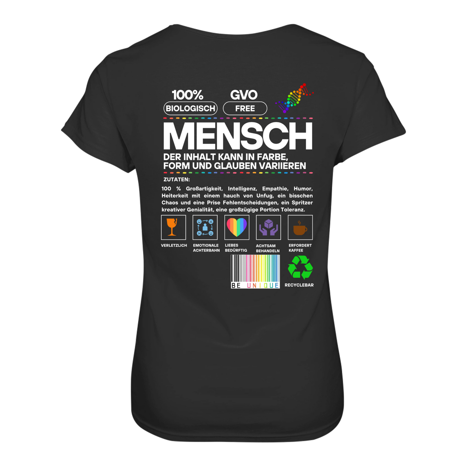 Mensch anleitung T-Shirt tailliert