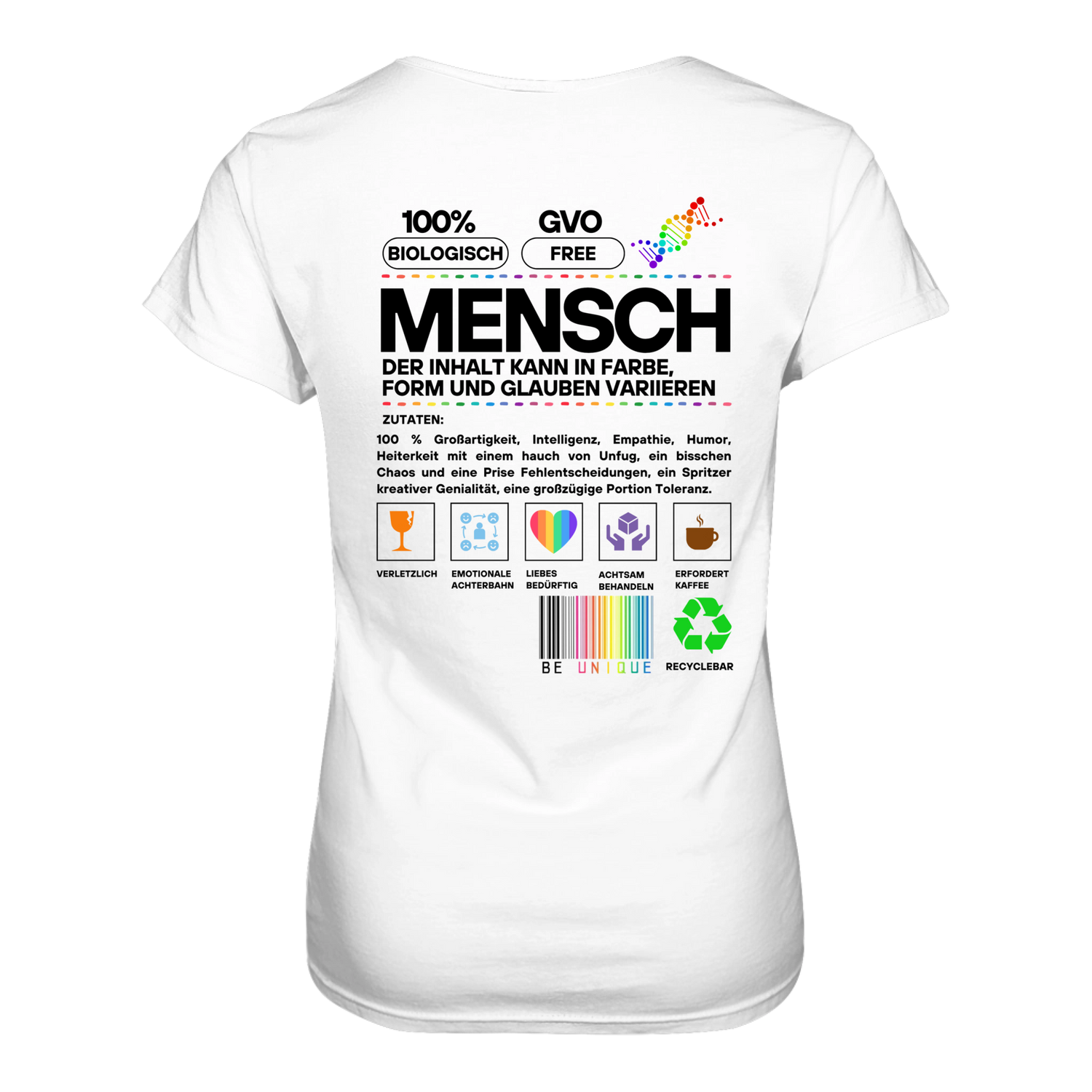 Mensch anleitung T-Shirt tailliert
