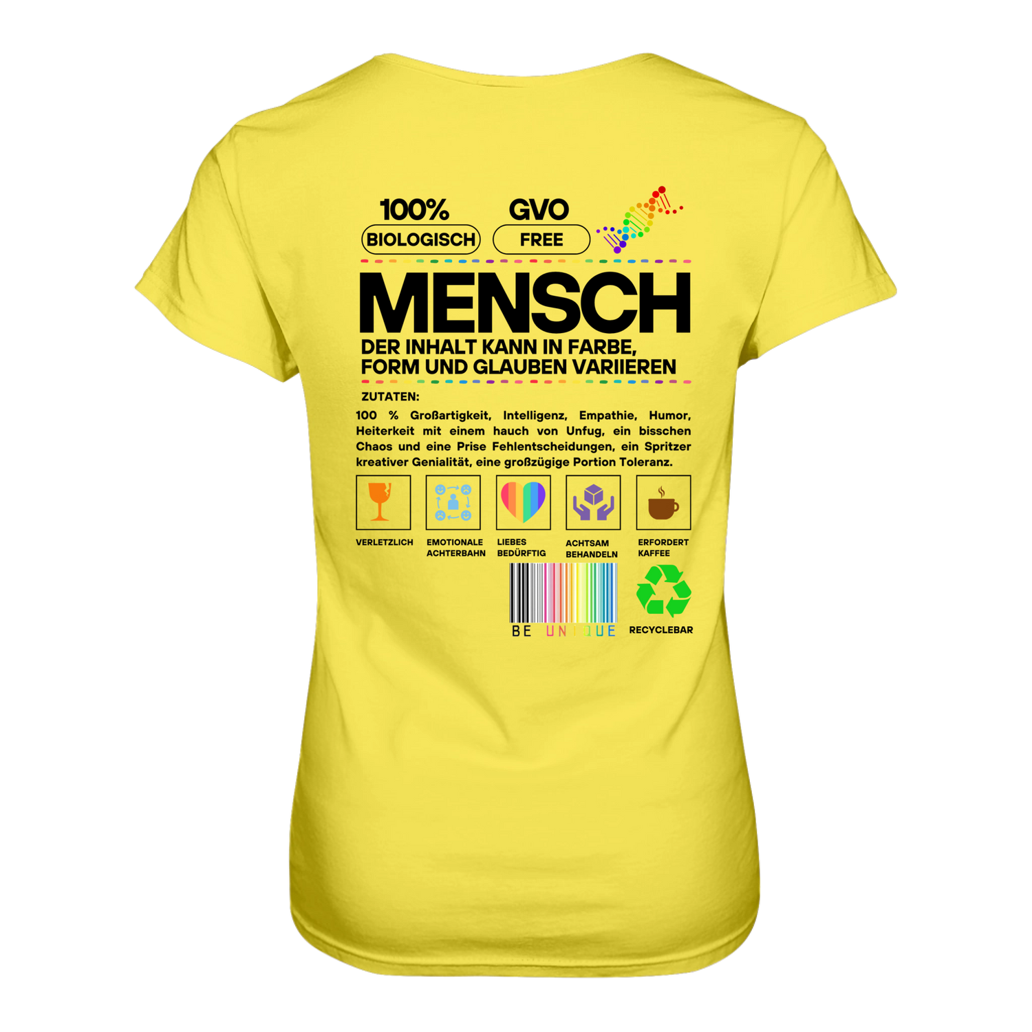 Mensch anleitung T-Shirt tailliert