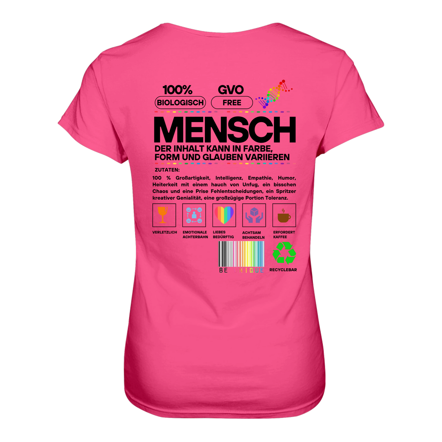 Mensch anleitung T-Shirt tailliert