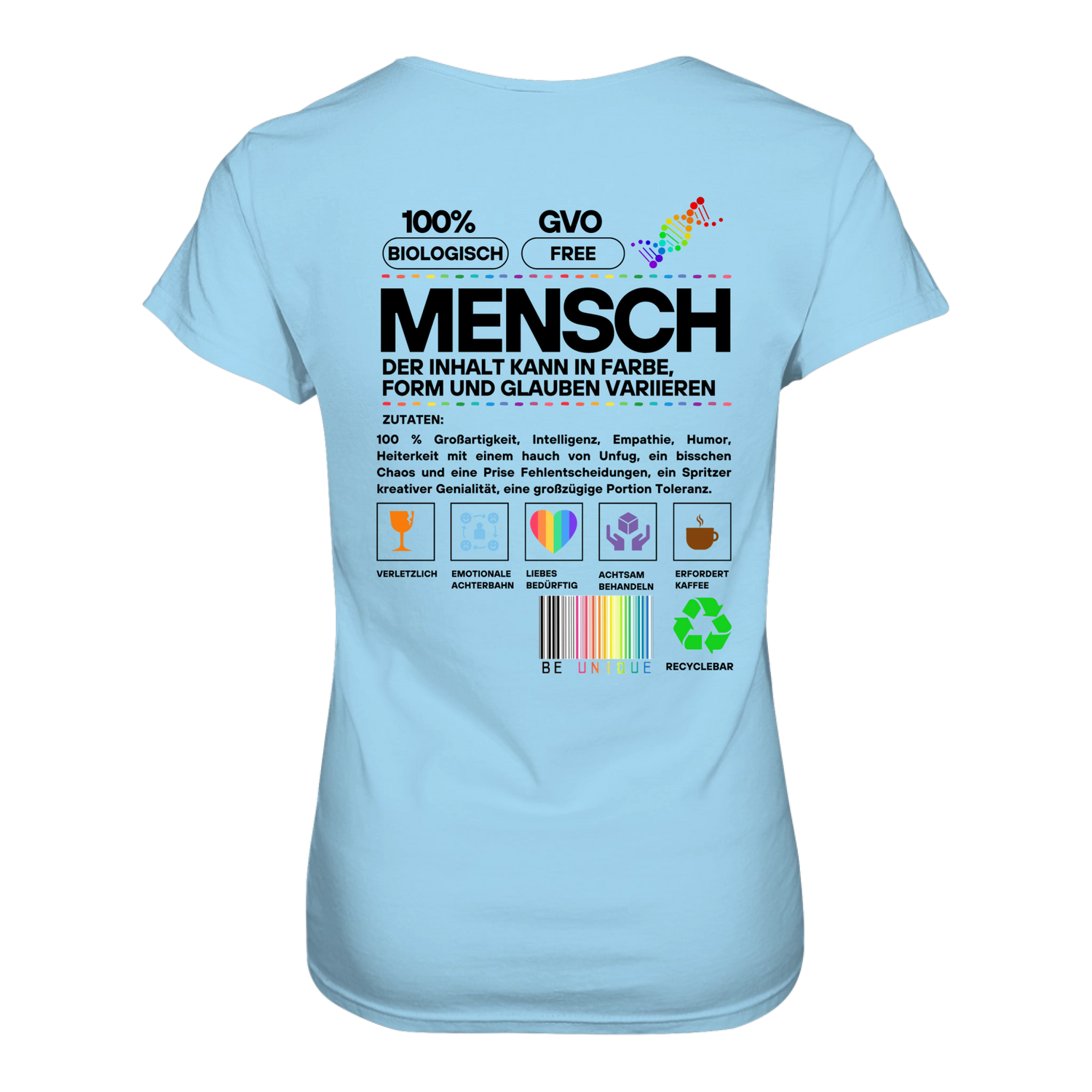 Mensch anleitung T-Shirt tailliert