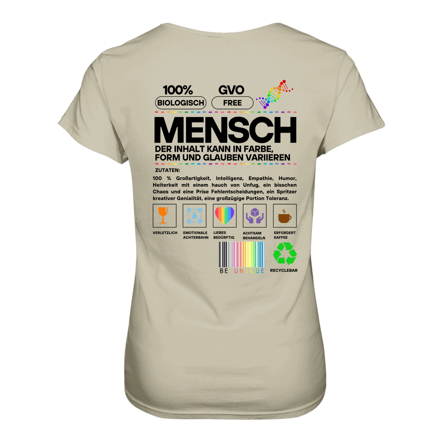 Mensch anleitung T-Shirt tailliert