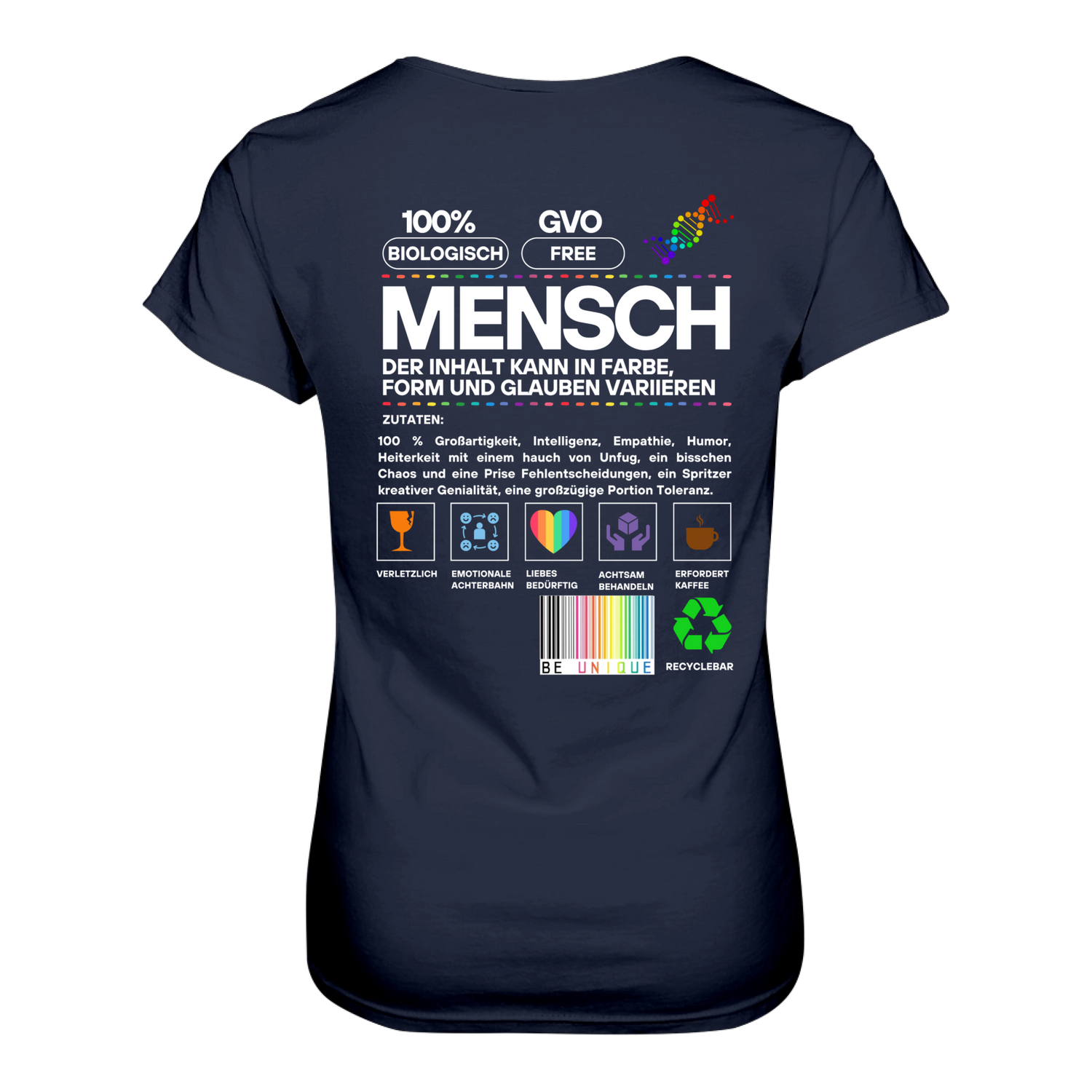 Mensch anleitung T-Shirt tailliert