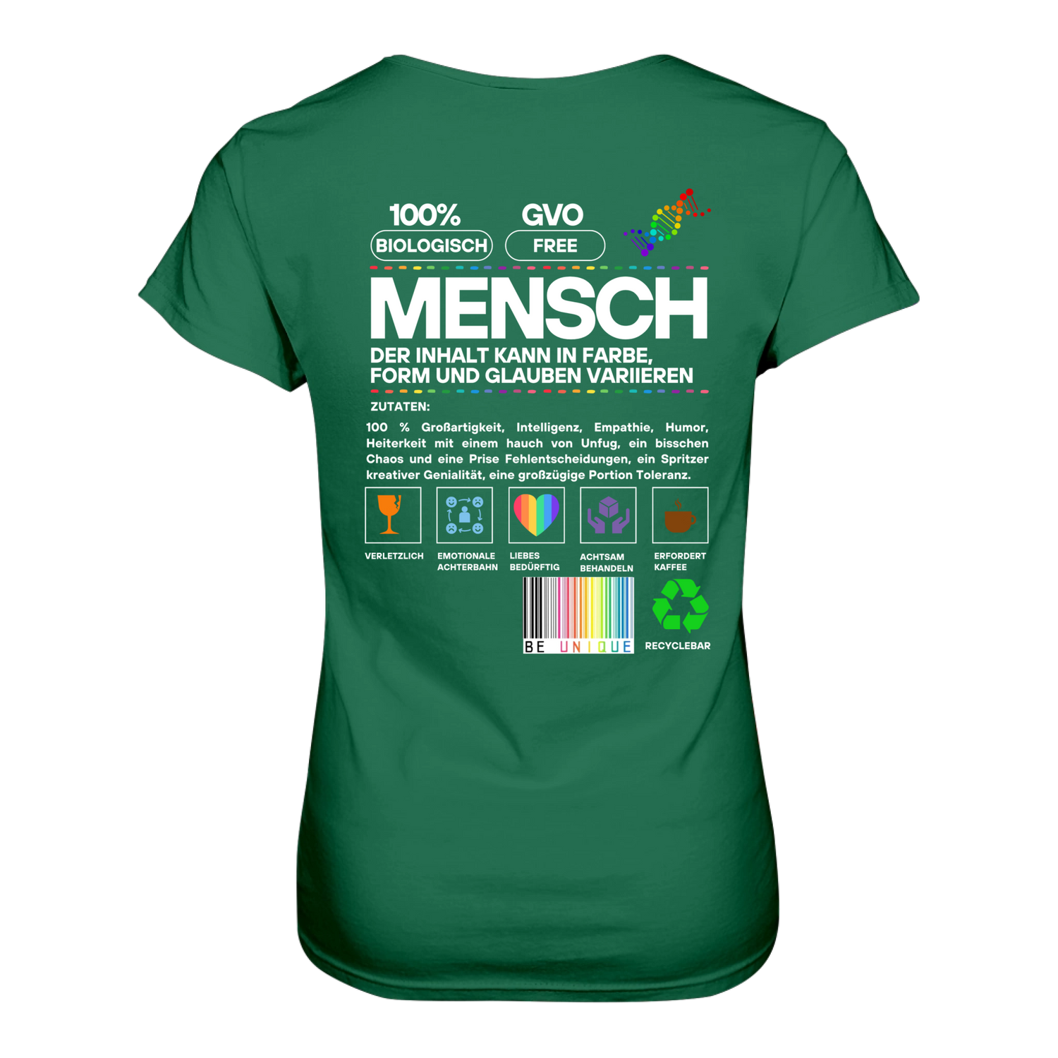 Mensch anleitung T-Shirt tailliert