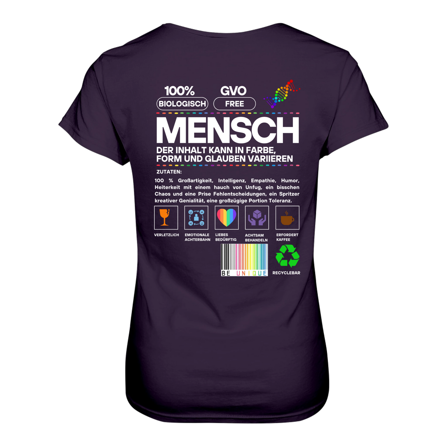 Mensch anleitung T-Shirt tailliert