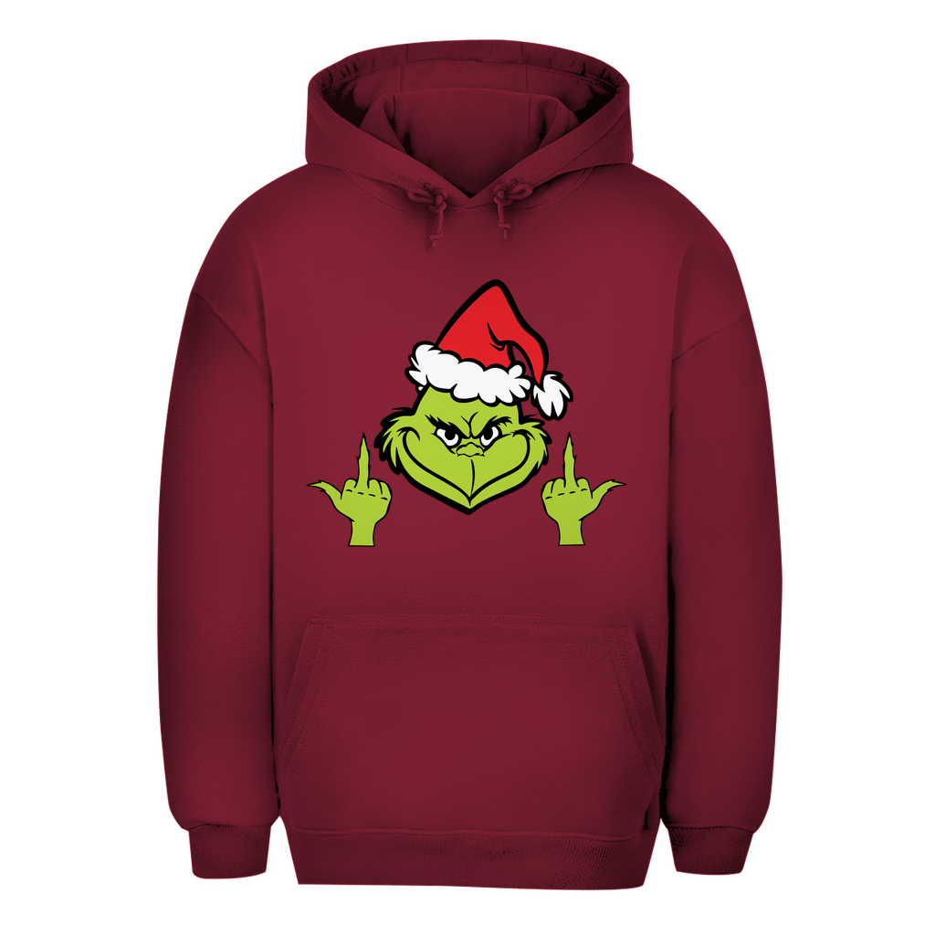 Unisex Oversize Hoodie "Grinch Mittelfinger"