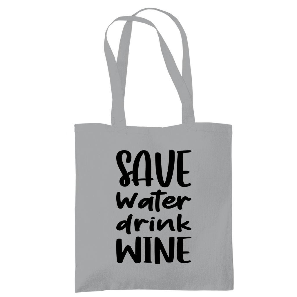 Tragetasche "Save water drink wine"