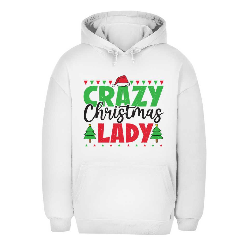 Unisex Oversize Hoodie "Crazy Christmas Lady"