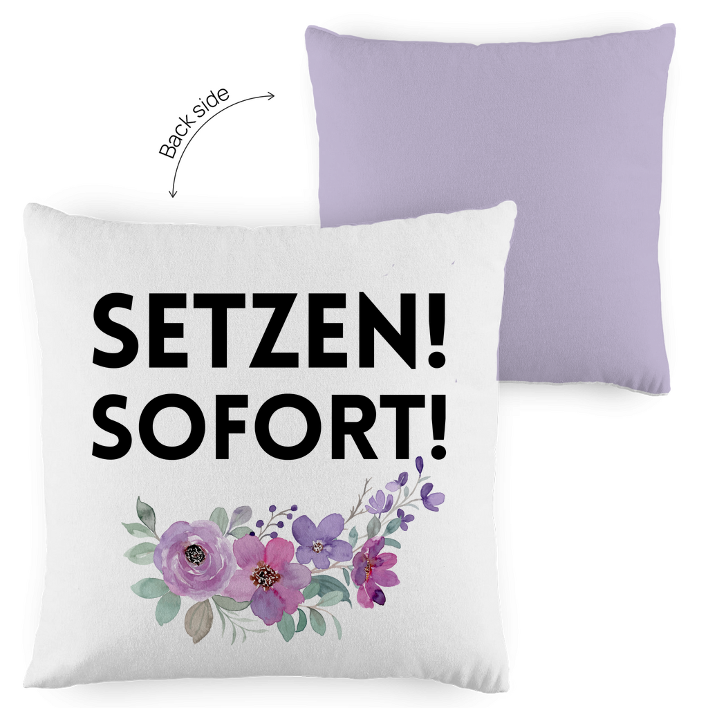 Kopfkissen zweifarbig "SETZEN SOFORT!" - Grafikmagie