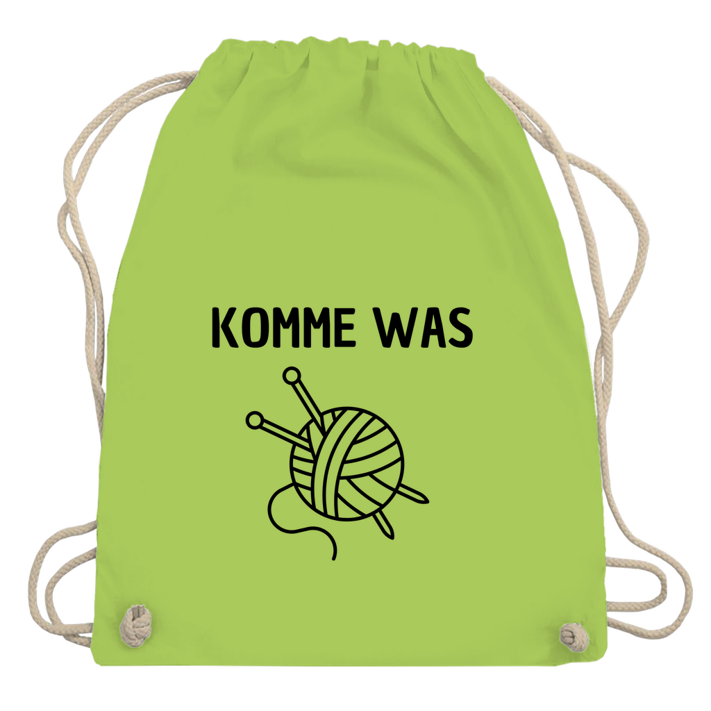 Turnbeutel "Komme was Wolle"