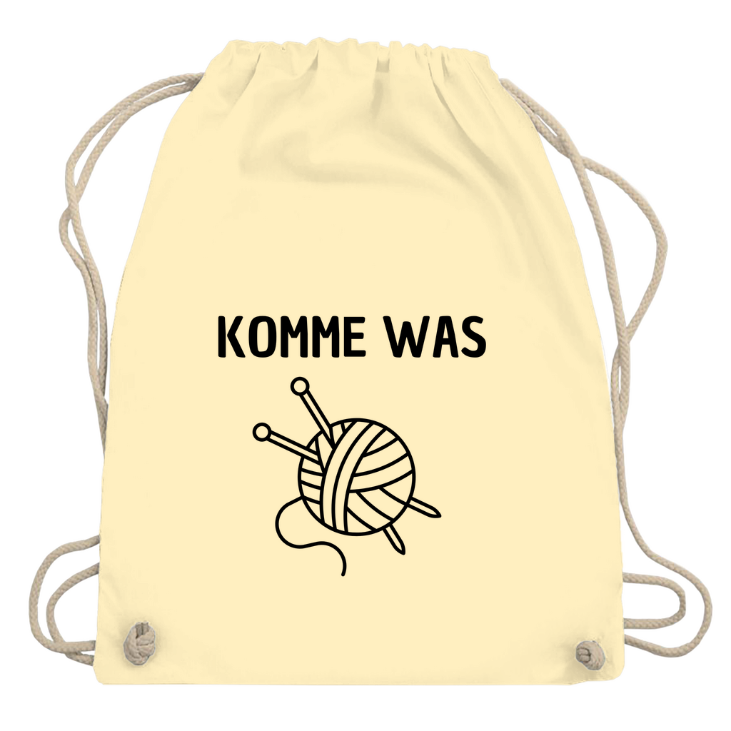 Turnbeutel "Komme was Wolle"