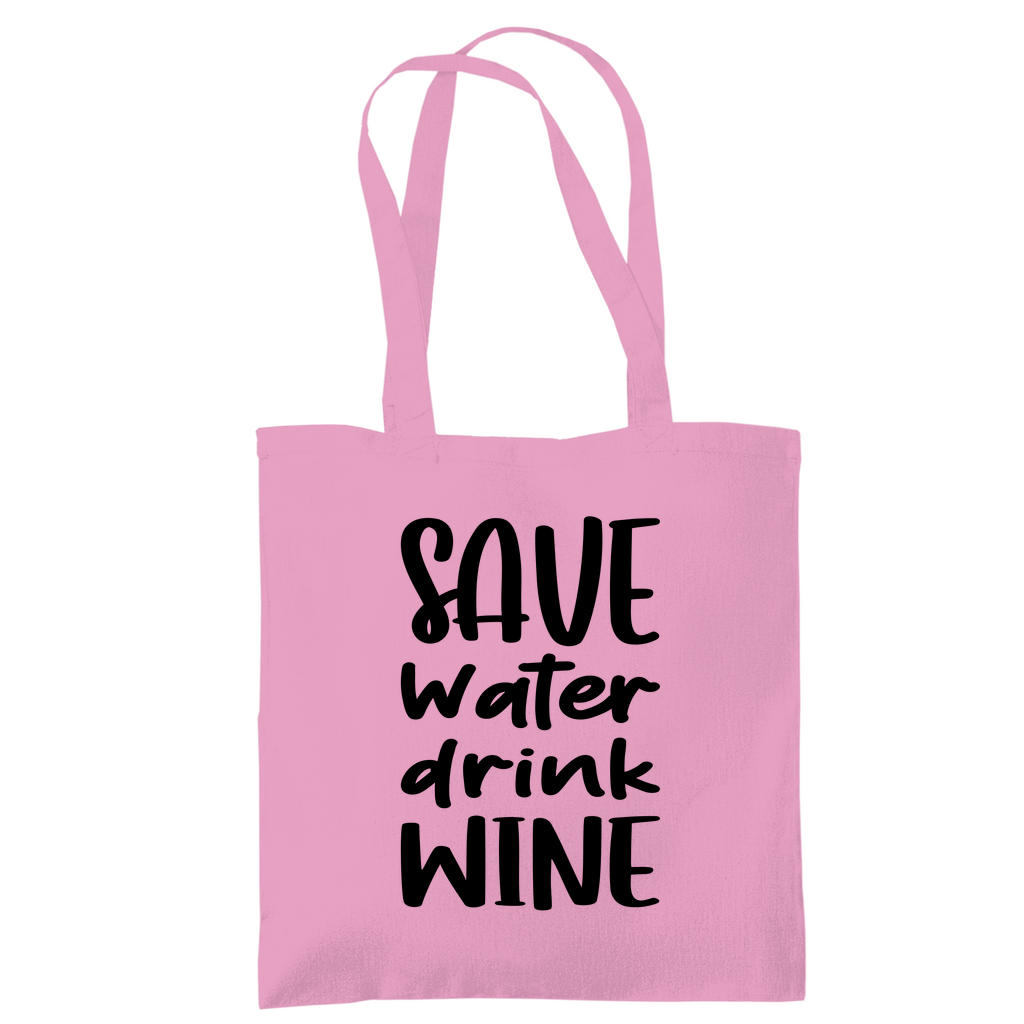 Tragetasche "Save water drink wine"