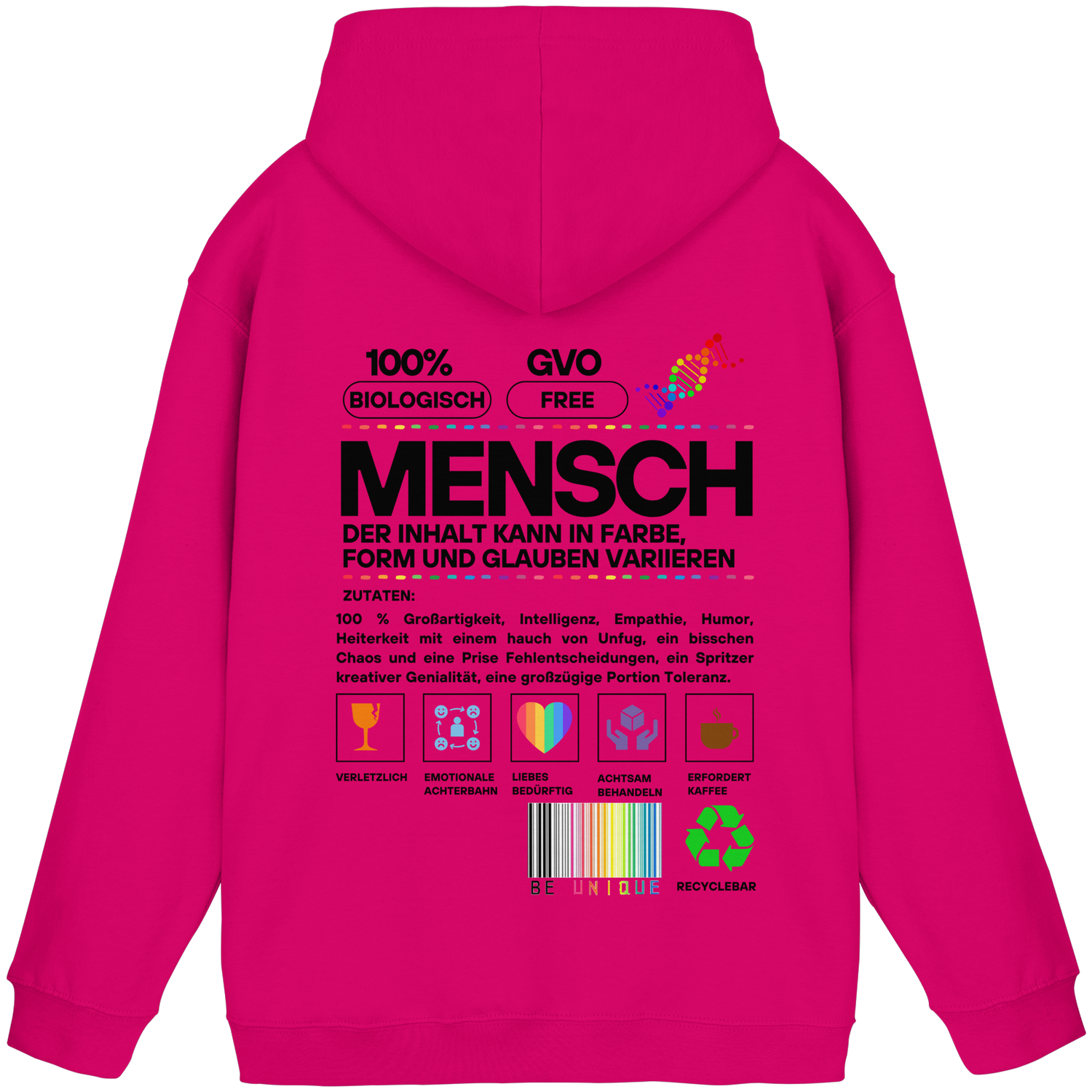 Mensch anleitung - Basic Hoodie