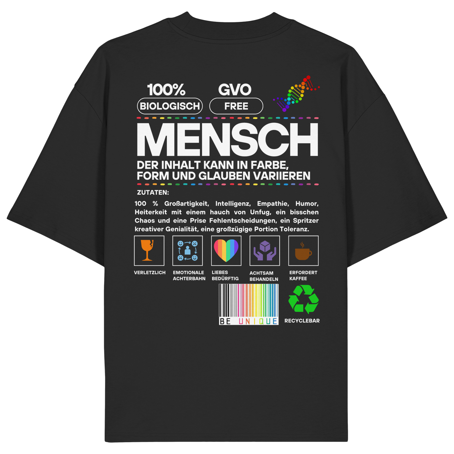 Mensch anleitung - Oversize Shirt