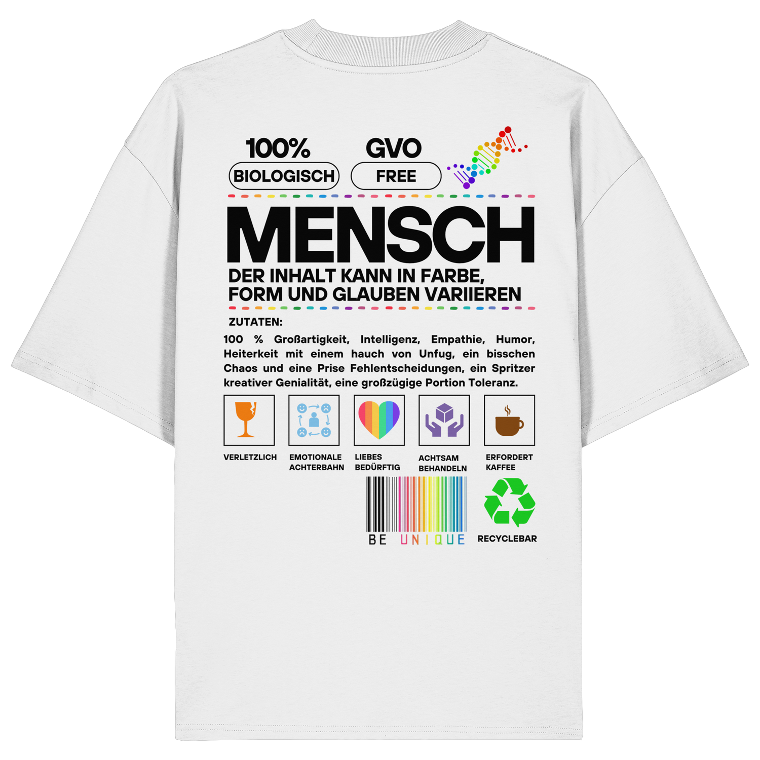 Mensch anleitung - Oversize Shirt