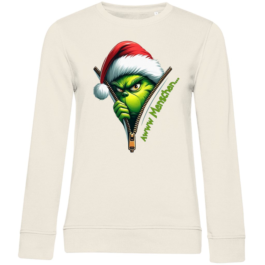 Damen Bio Sweatshirt "Aww Menschen" - Grafikmagie