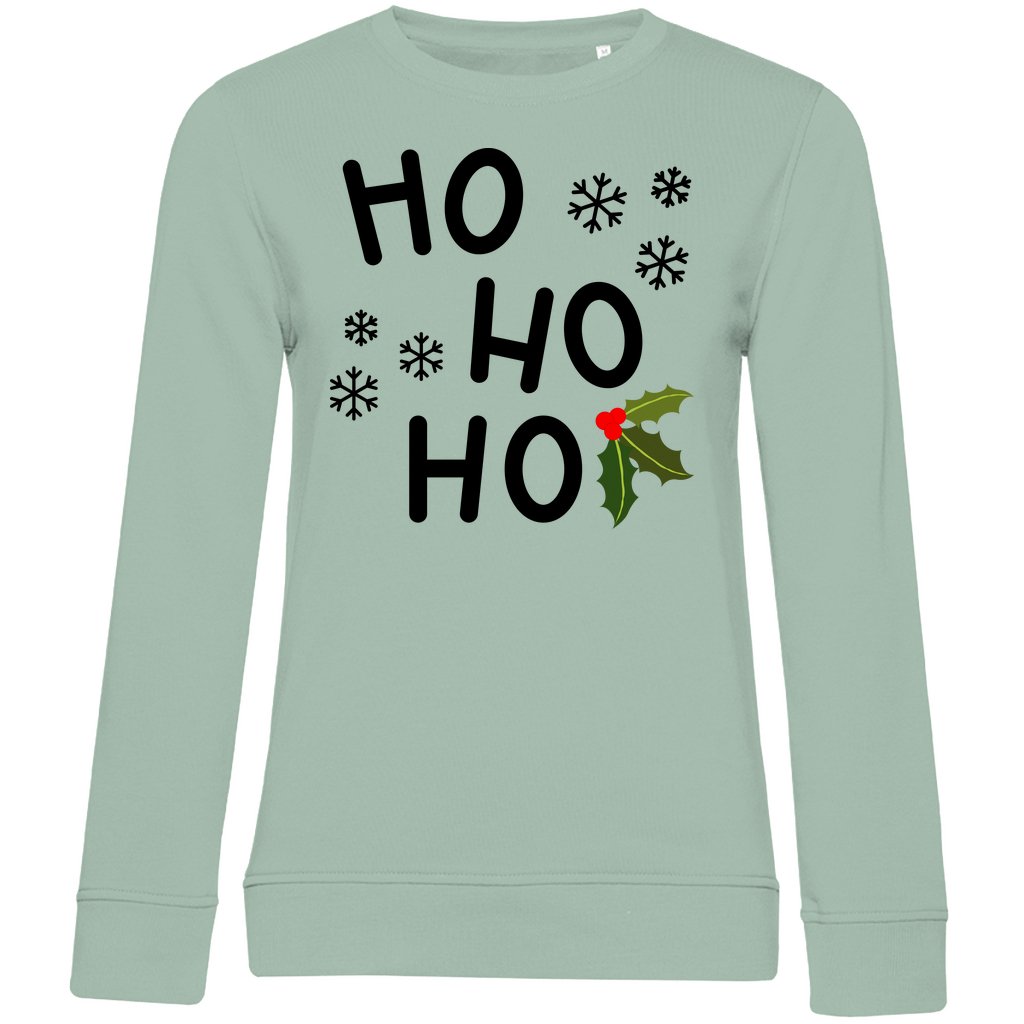 Damen Bio Sweatshirt "HO HO HO" - Grafikmagie