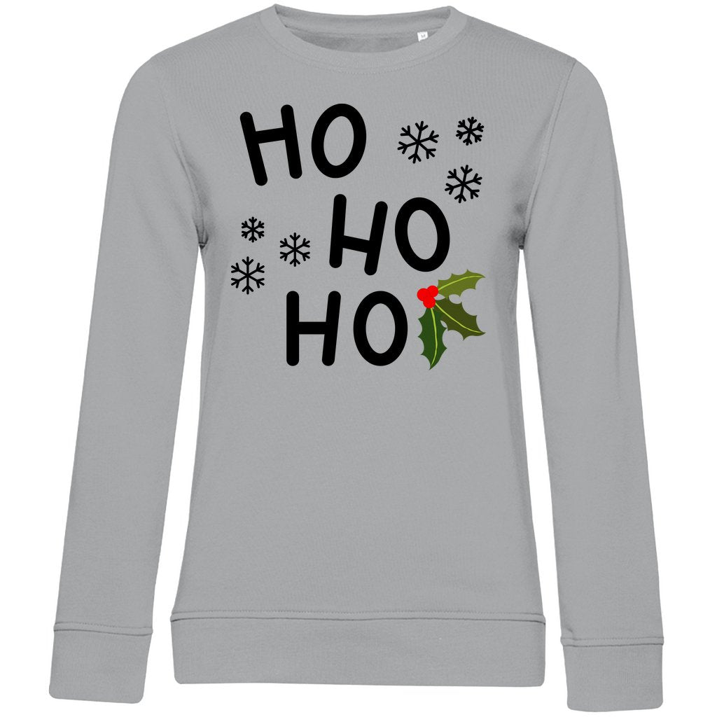 Damen Bio Sweatshirt "HO HO HO" - Grafikmagie