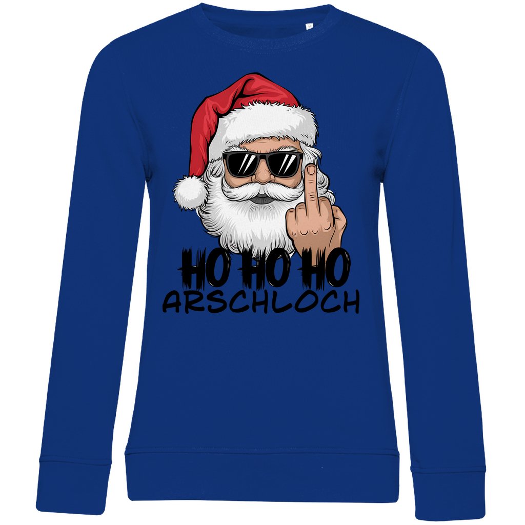 Damen Bio Sweatshirt "HOHOHO Arschloch" - Grafikmagie
