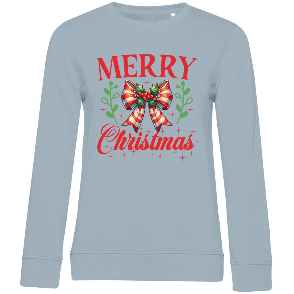 Damen Bio Sweatshirt Merry Christmas - Grafikmagie