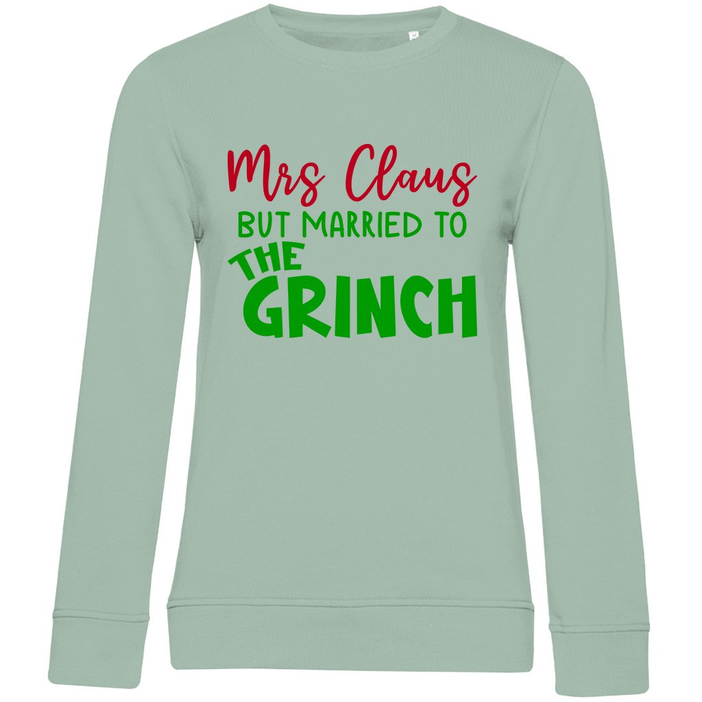 Damen Bio Sweatshirt "Mrs Clause But Married ..." - Grafikmagie