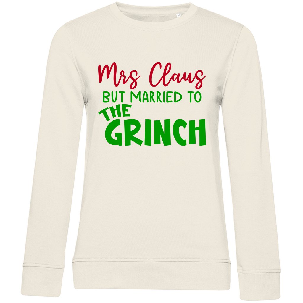 Damen Bio Sweatshirt "Mrs Clause But Married ..." - Grafikmagie