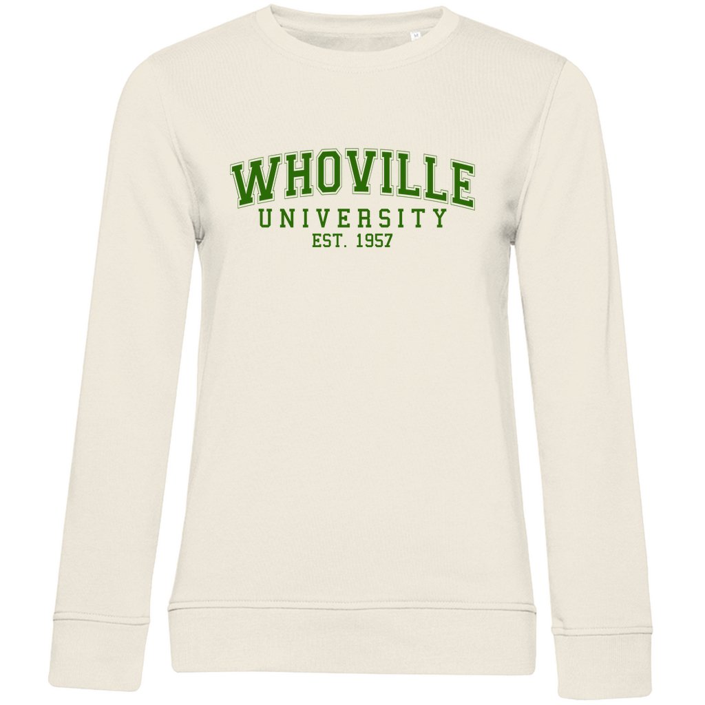 Damen Bio Sweatshirt "Whoville University" - Grafikmagie