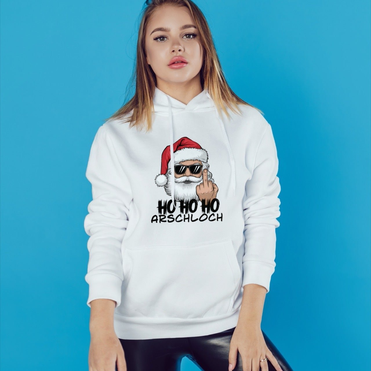 Damen Hoodie "HO HO HO Arschloch" - Grafikmagie