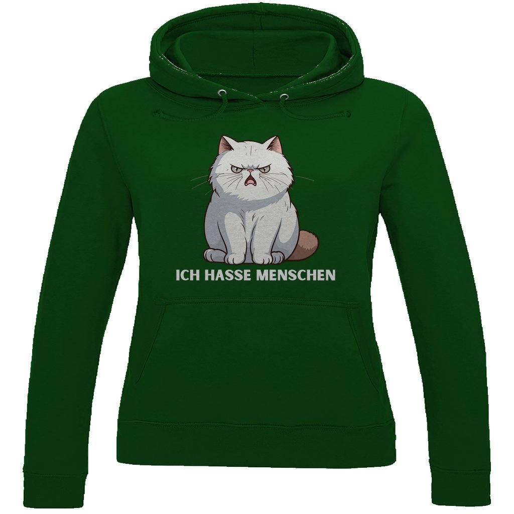 Damen Hoodie "Ich hasse Menschen" - Grafikmagie