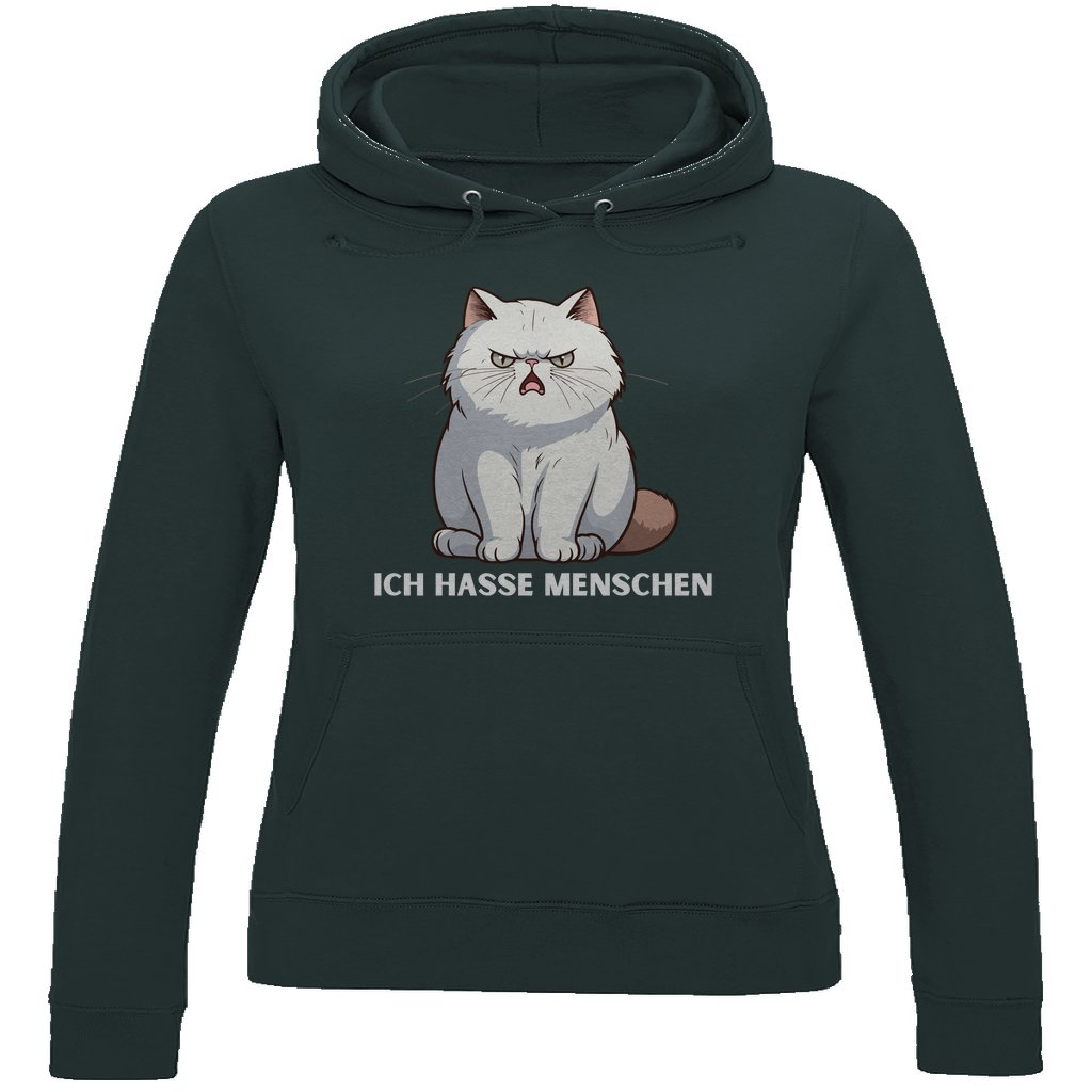 Damen Hoodie "Ich hasse Menschen" - Grafikmagie