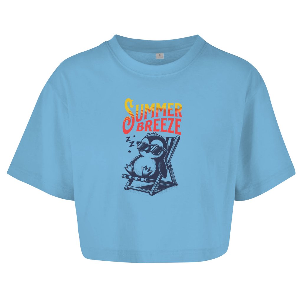 Damen Oversize Crop Top "Summer Breeze" - Grafikmagie