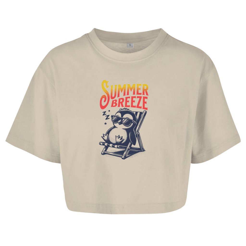 Damen Oversize Crop Top "Summer Breeze" - Grafikmagie