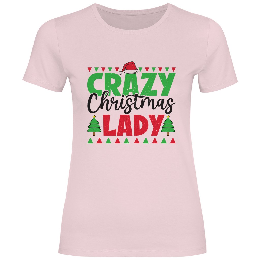Damen T-Shirt "Crazy Christmas Lady" - Grafikmagie