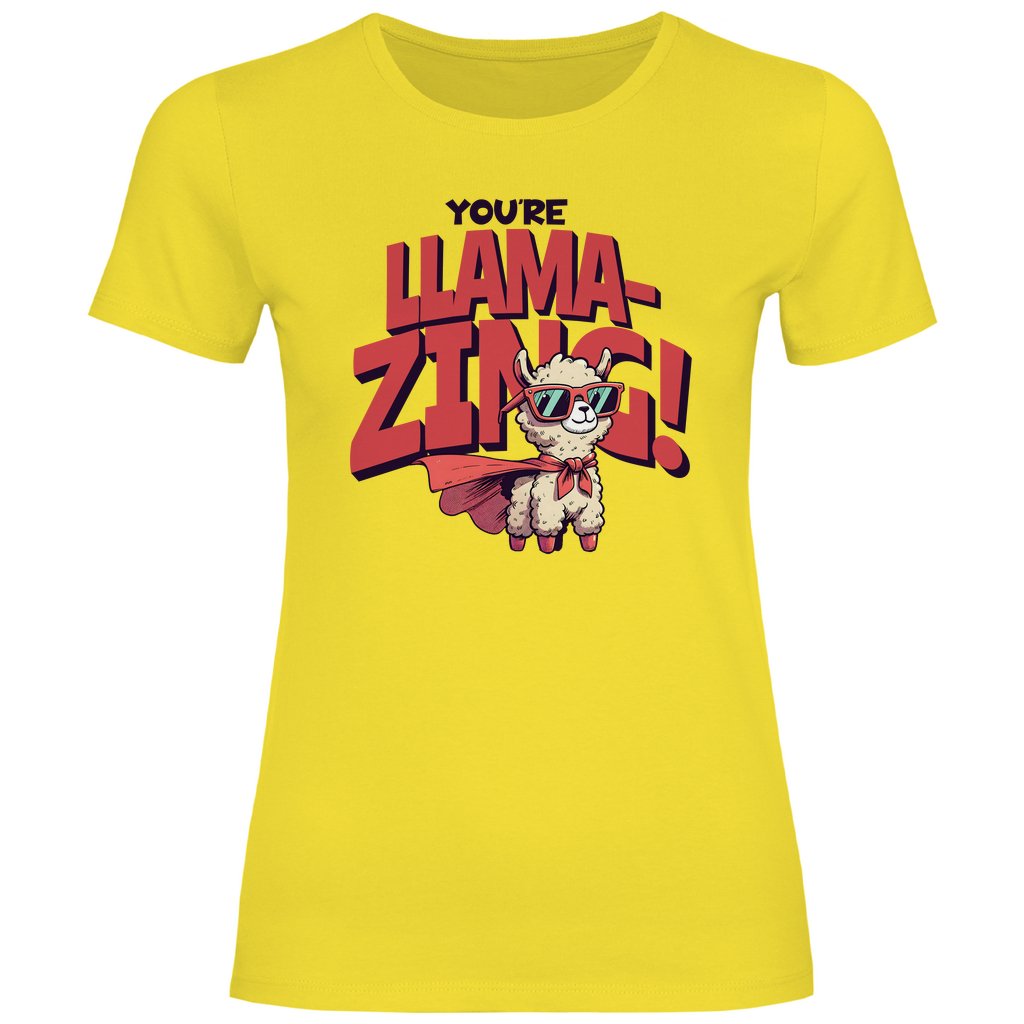 Damen T-Shirt LLAMAZING - Grafikmagie