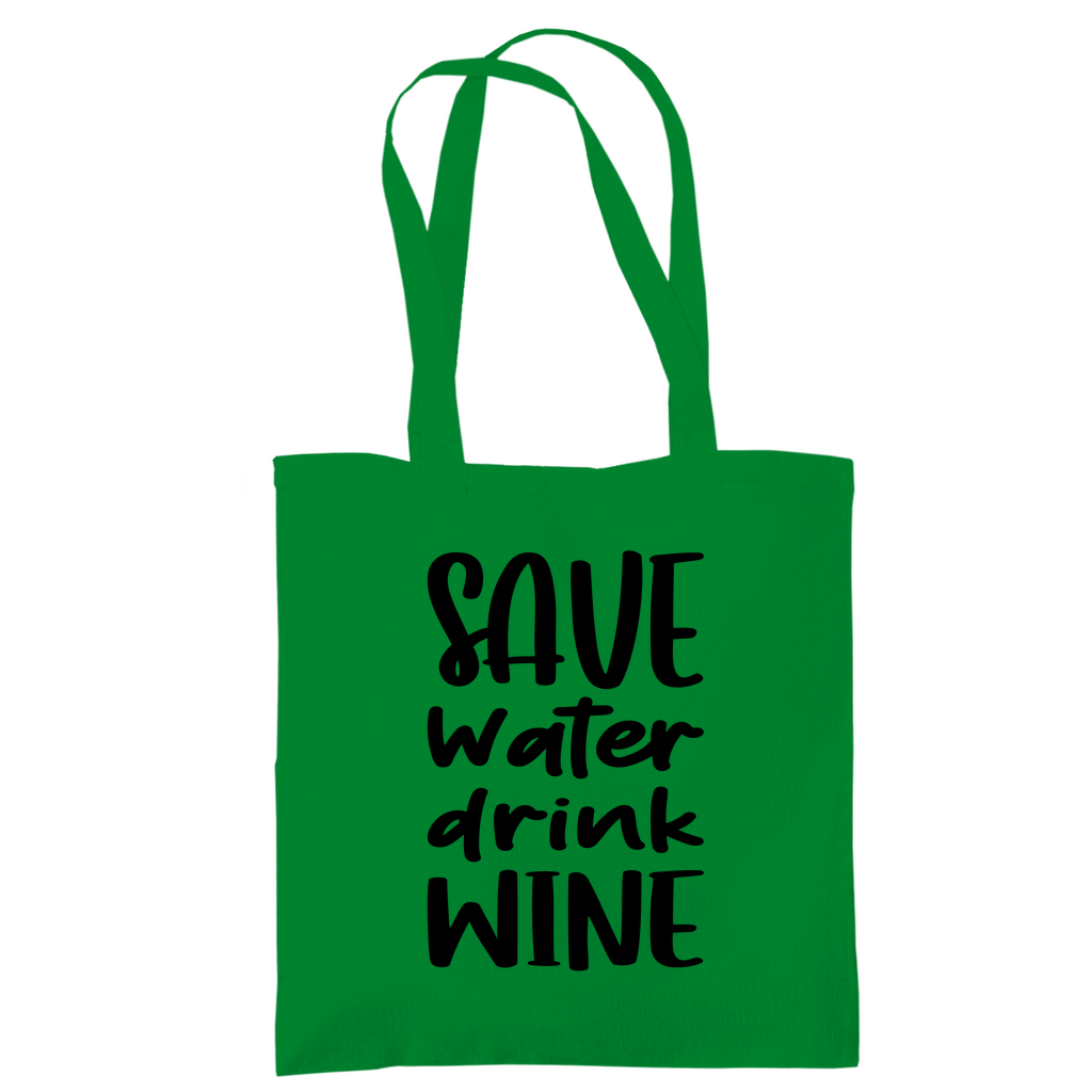 Tragetasche "Save water drink wine"