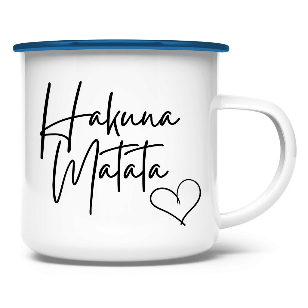 Emaille Tasse "Hakuna Matata" - Grafikmagie