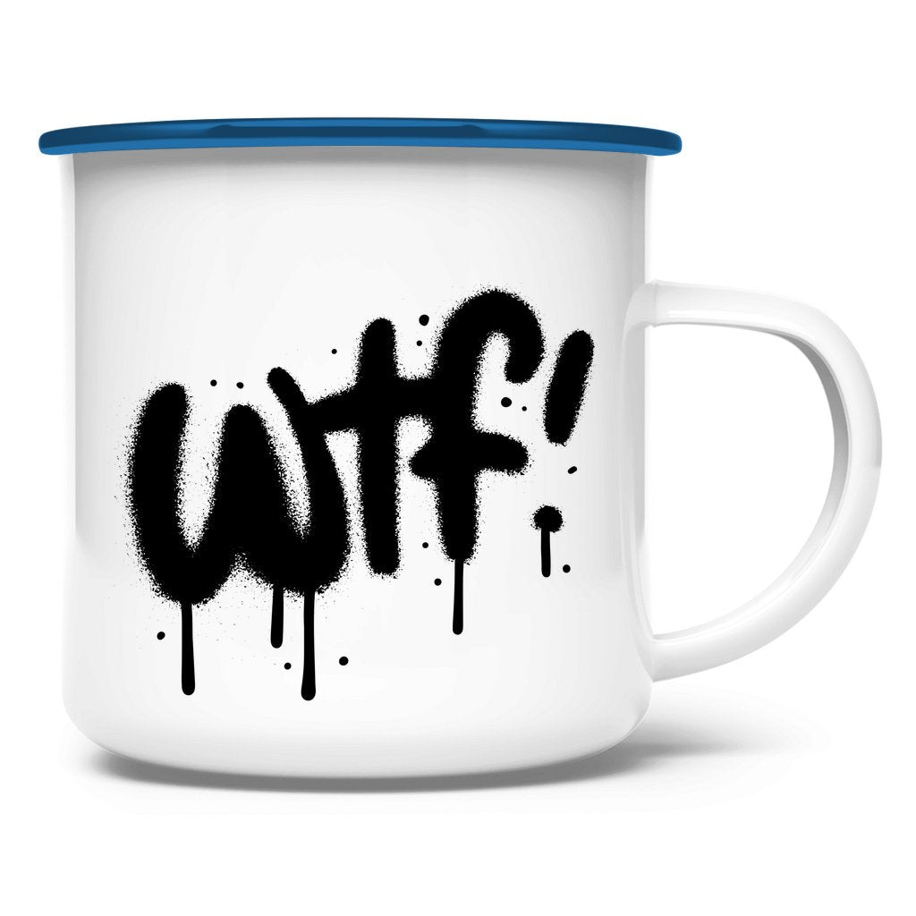 Emaille Tasse "WTF" - Grafikmagie