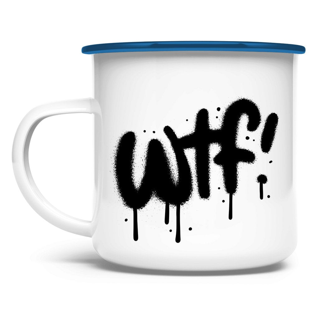 Emaille Tasse "WTF" - Grafikmagie