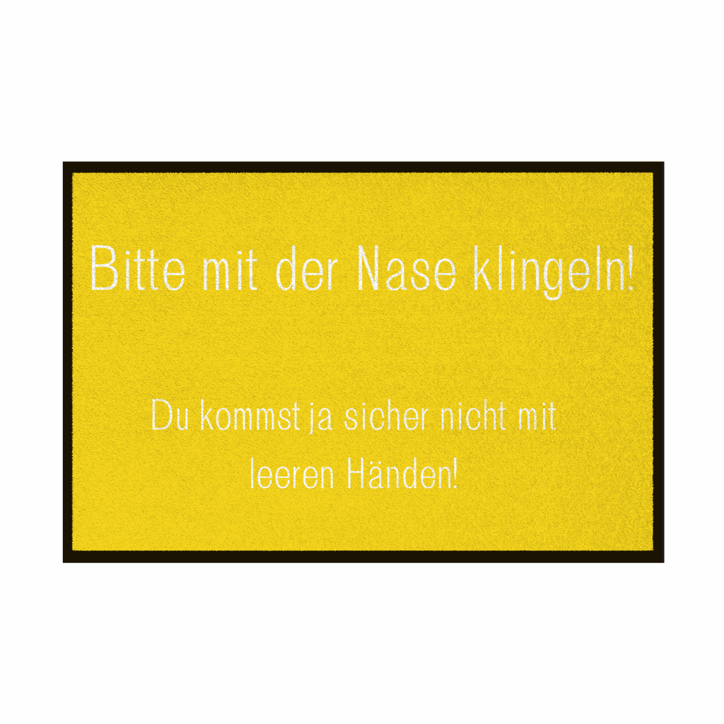 Fußmatte mit Gummirand "Bitte mit der Nase Klingeln" - Grafikmagie