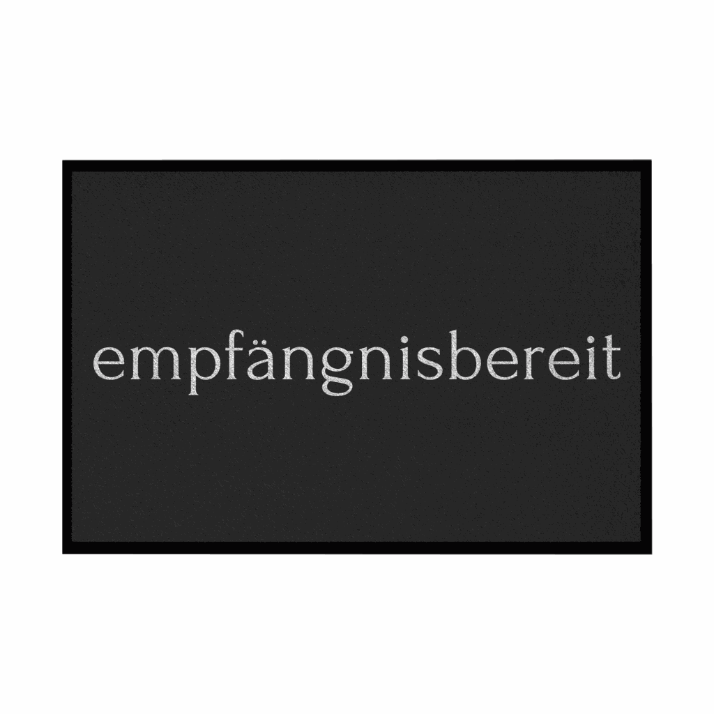 Fußmatte mit Gummirand "empfängnisbereit" - Grafikmagie