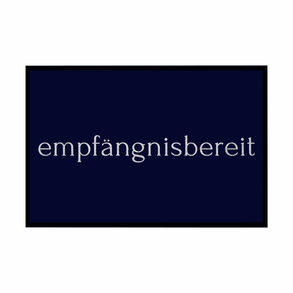 Fußmatte mit Gummirand "empfängnisbereit" - Grafikmagie