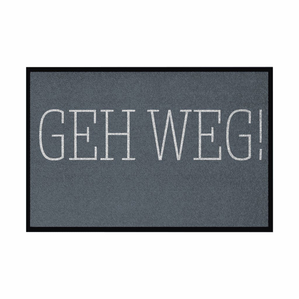 Fußmatte mit Gummirand "GEH WEG" - Grafikmagie