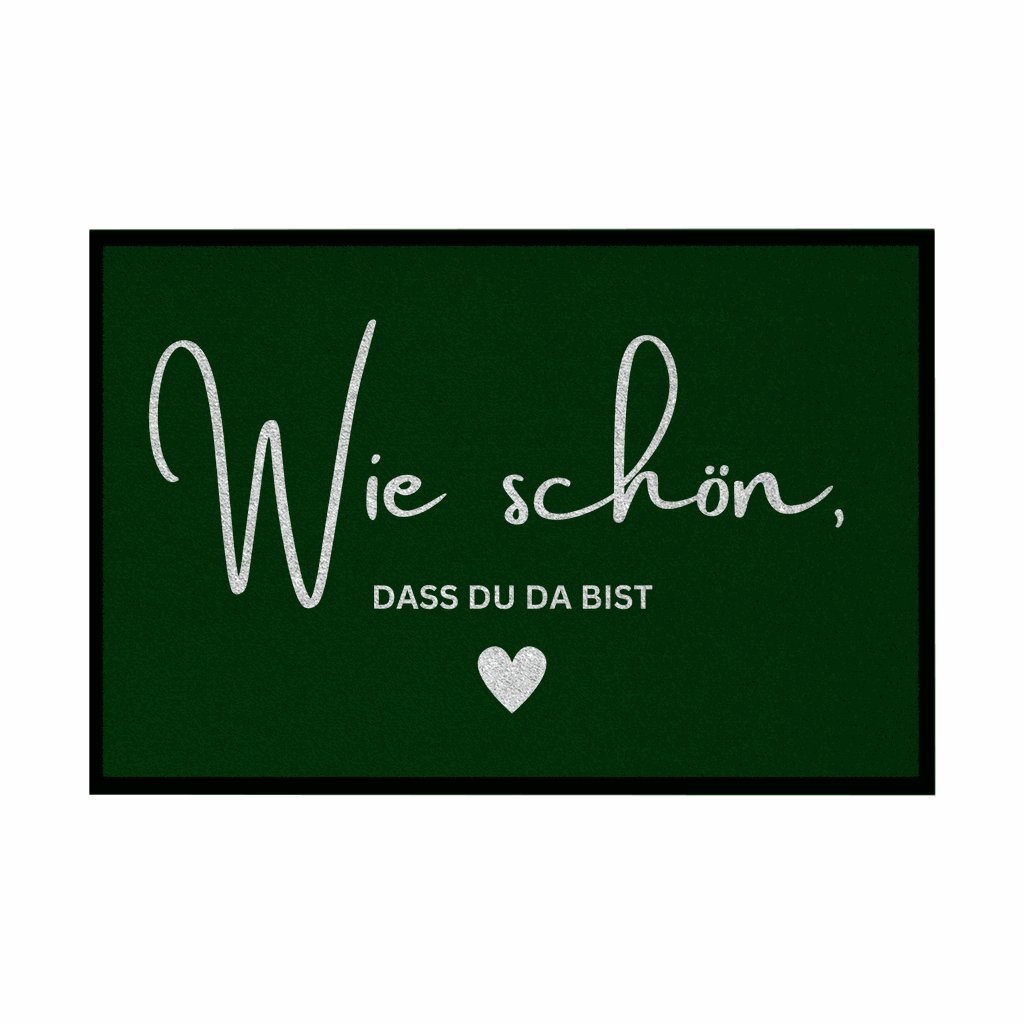 Fußmatte mit Gummirand "Wie schön dass du da bist" - Grafikmagie
