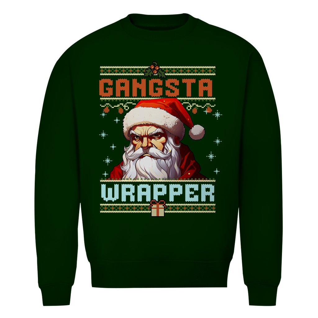 Herren Bio Sweatshirt "Gangsta Wrapper" - Grafikmagie