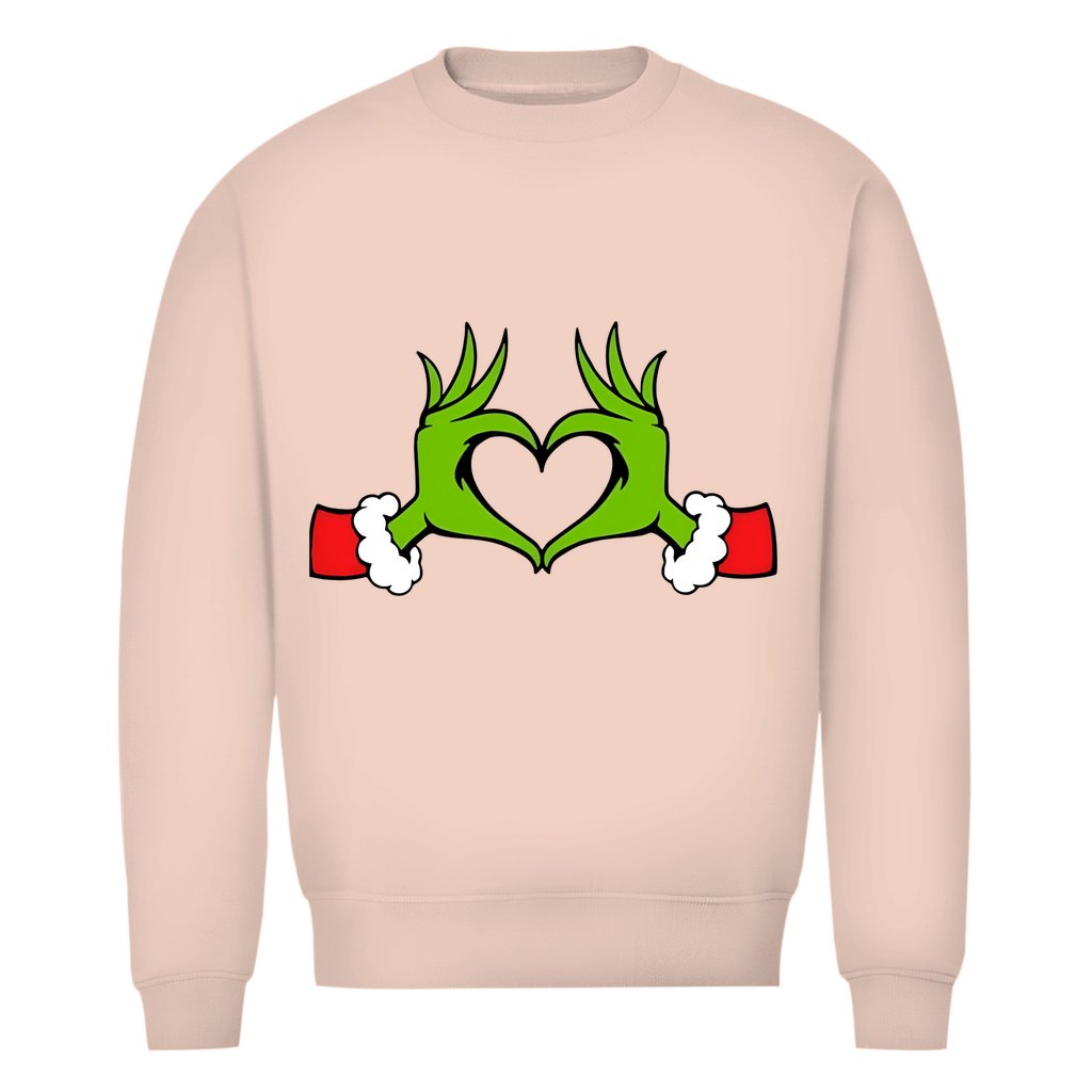 Herren Bio Sweatshirt "Grinch Herz" - Grafikmagie