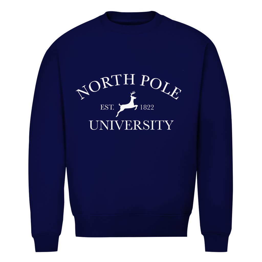 Herren Bio Sweatshirt "North Pole University" - Grafikmagie