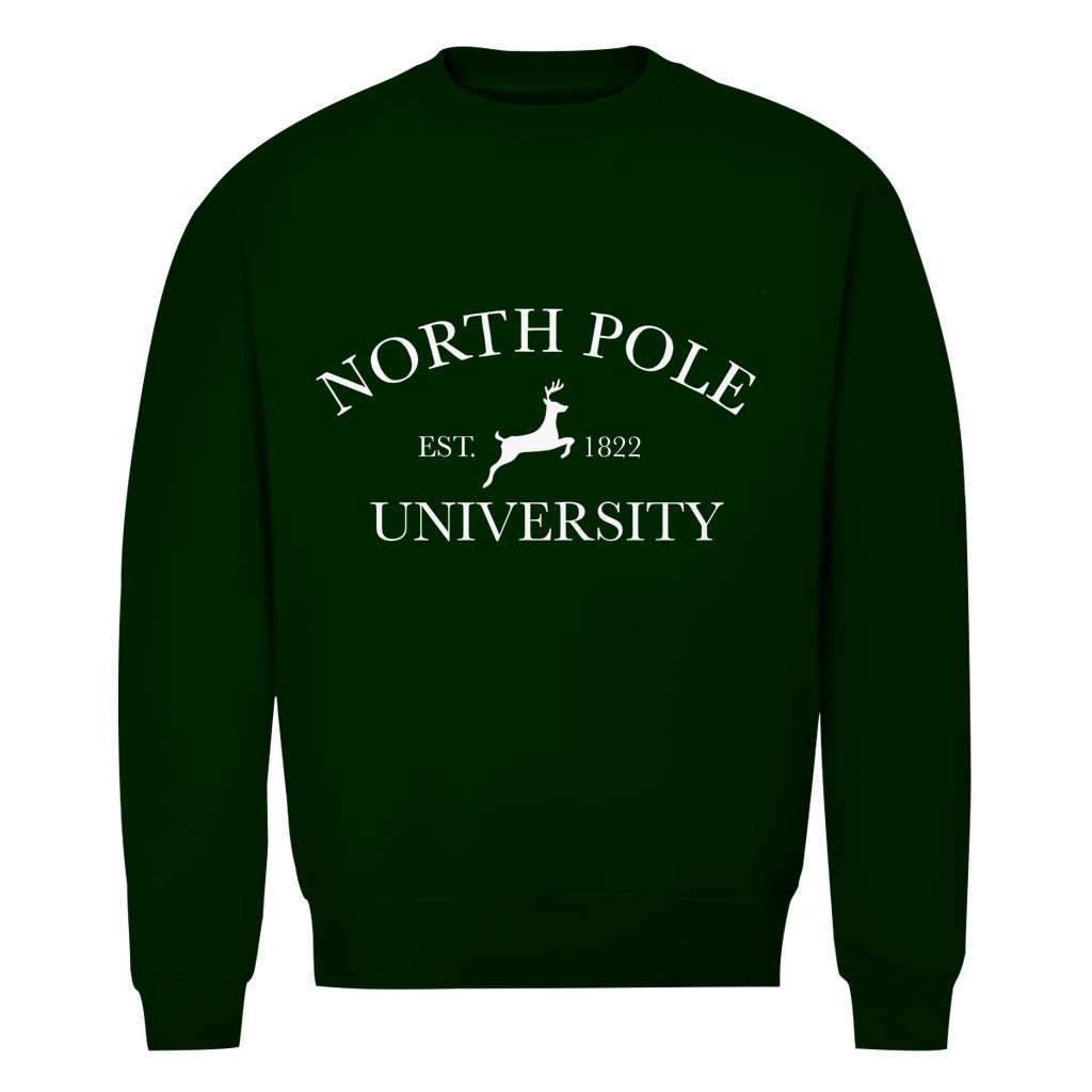 Herren Bio Sweatshirt "North Pole University" - Grafikmagie