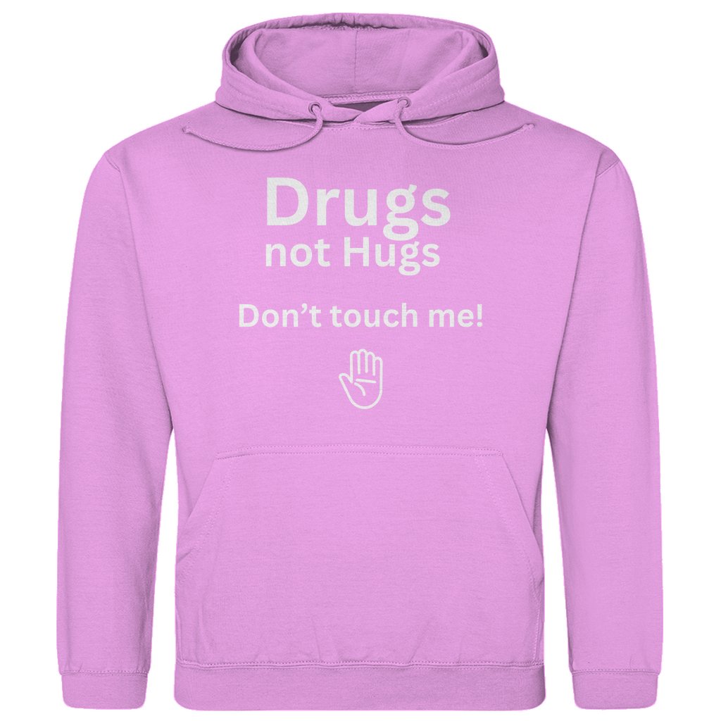 Herren Hoodie "Drugs not Hugs don't touch me" - Grafikmagie